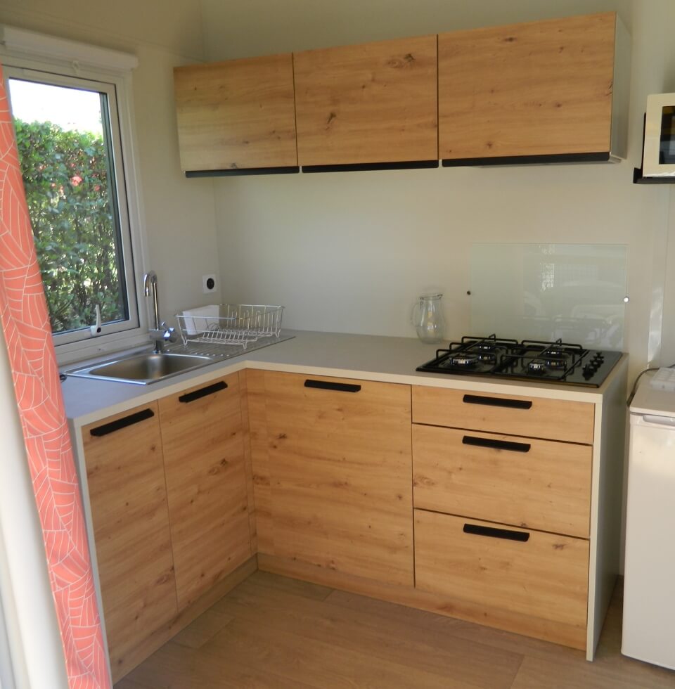 Kitchen in the Bahia mobile home