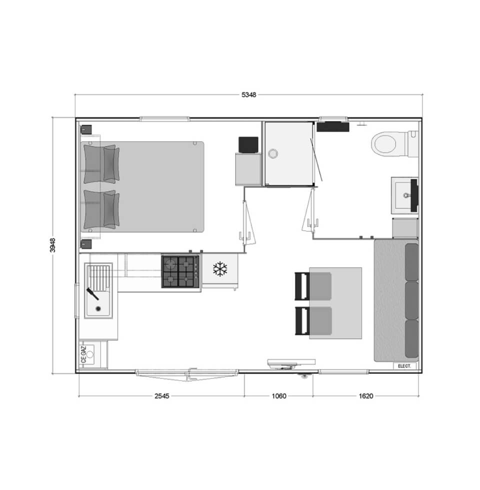 Plan du mobil-home Bahia