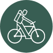 Hiking and cycling icons