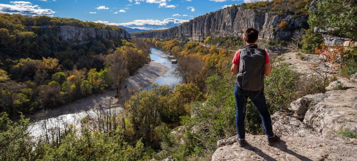 Hiking on foot in Ardèche